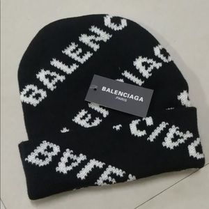 Balenciaga Jacquard Logo Beanie